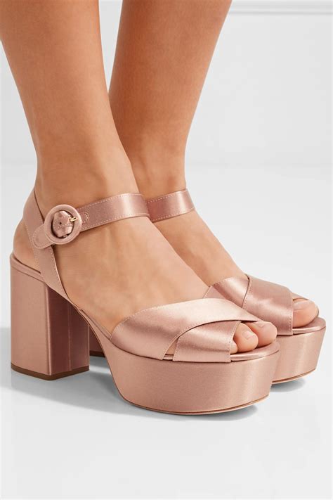 prada sandal pink blogger|prada platform sandals.